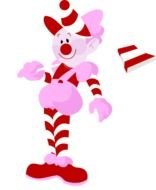 Clipart of the pink clown from Candy land