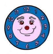 cartoon clock without hands