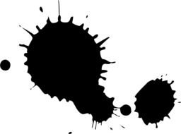 black blot on the white background