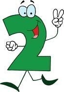 funny number 2 drawing