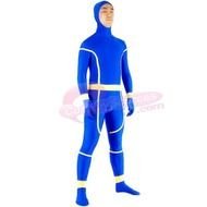 Blue And Yellow Lycra Spandex Full Body Clown Zentai