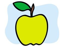 yellow apple drawing