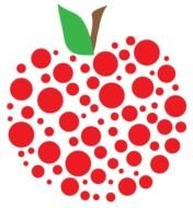 Polka Dot apple drawing