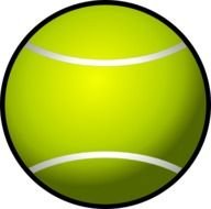 Simple Tennis Ball At Clkercom Vector Online