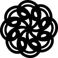 Black Circle White Shapes Free Circles Filigree