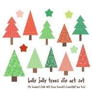 Christmas Tree Holiday Patterned Red And Green