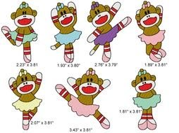 Ballerina Monkey Set Designs drawing