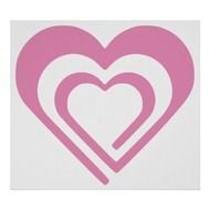 Double Pink Heart Symbol Of Girl Love Poster From Zazzlecom