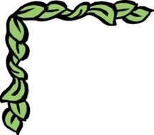 fresh Green Leaves Border drawing