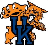 logo of a basketball team with a wild cat