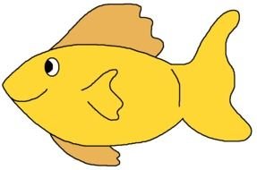 painted yellow fish