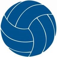 blue volleyball ball as a graphic illustration