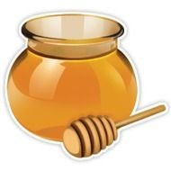 pot of honey as a graphic image