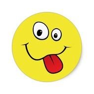 funny smiley with sticking out tongue