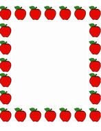 Clip art of the red apples border