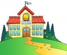 red school drawing
