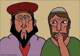 Clip art of the pharisee angry with jesus