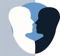 black and white face drawing