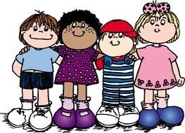 smiling cartoon kids