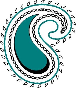 Paisley Teal At Clkercom Vector Online Royalty N2