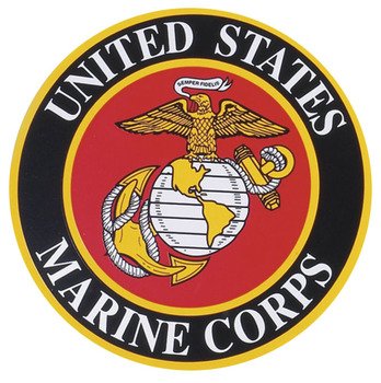Auto Magnet Large Marine Corps Crest 11 Inches Across
