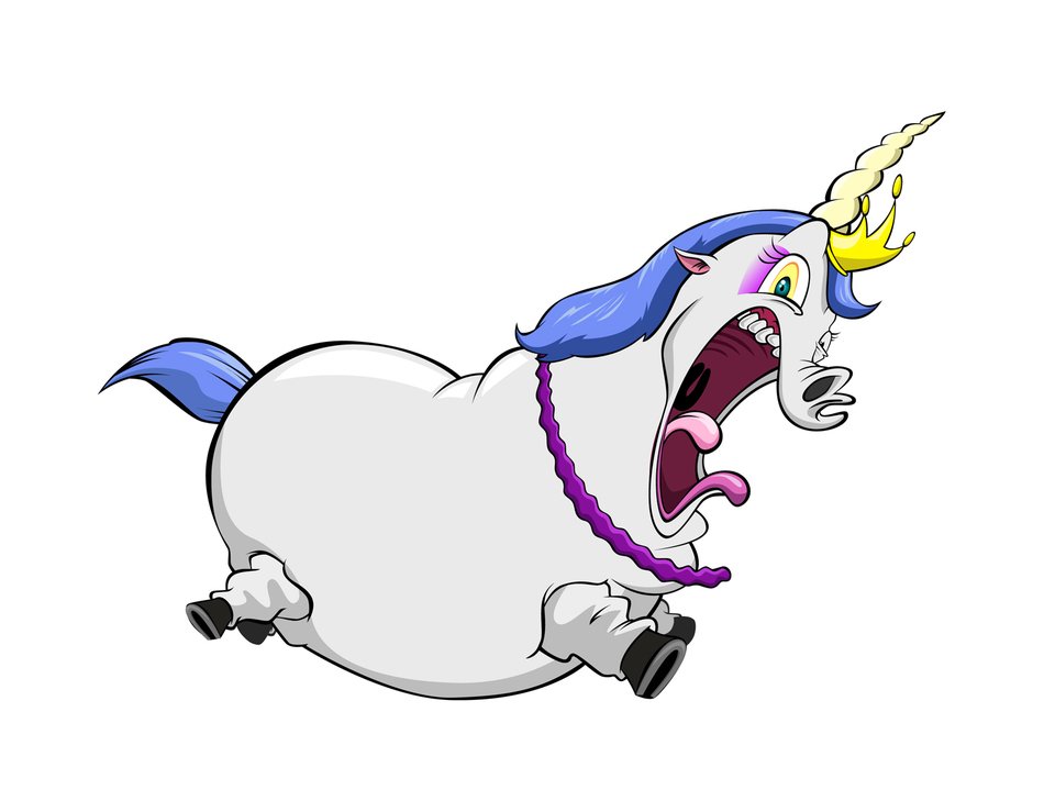 Clipart of the fat screaming pony