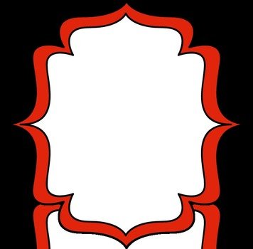 Red Double Bracket Frame Large With A