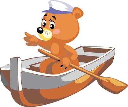 Kayak bear drawing