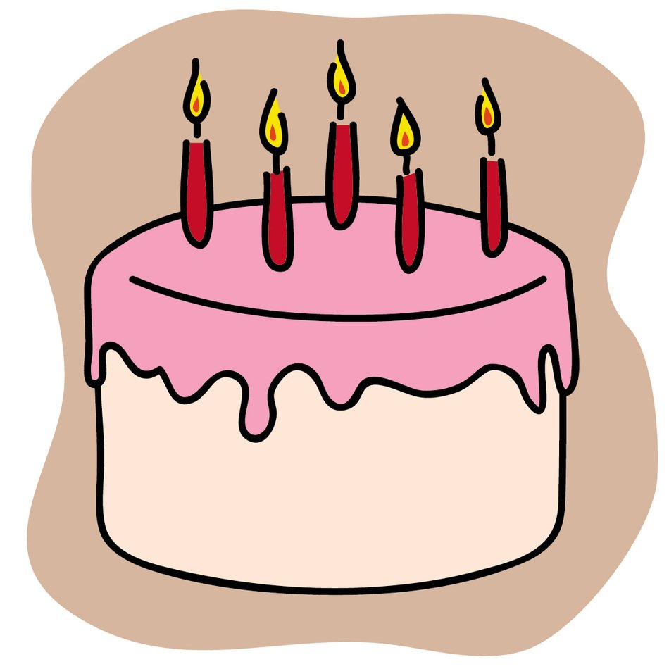 Ä°llustration of the candles on a Birthday cake