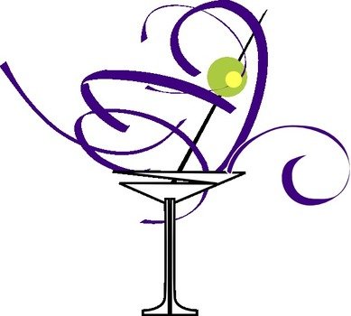 Purple Martini Glass At Clkercom Vector Online