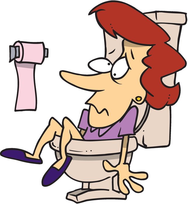 Lady on the toilet drawing