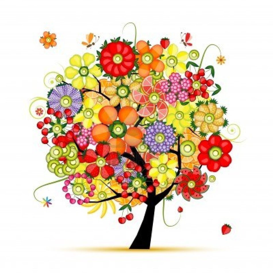 flowers tree drawing