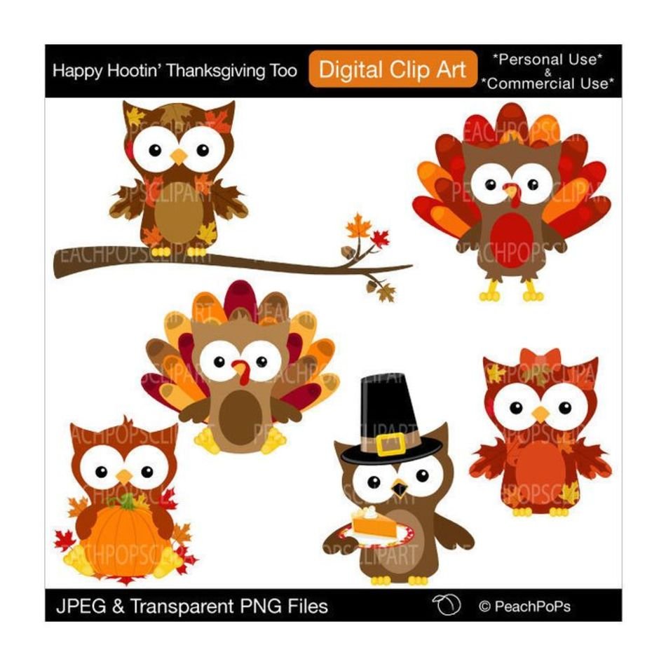 Cute Owl Thanksgiving Happy Hootin Too