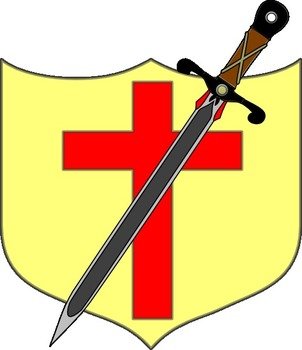 Sword And Shield Colored At Clkercom Vector