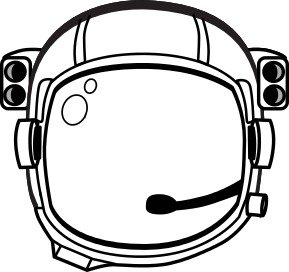 And White Drawing Of An Astronauts Helmet From A Nasa Coloring Page