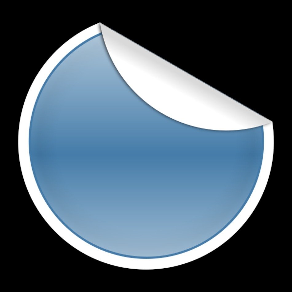 Blue Sticker Large 900pixel Design