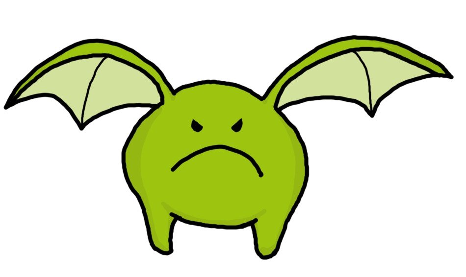 green monster with wings