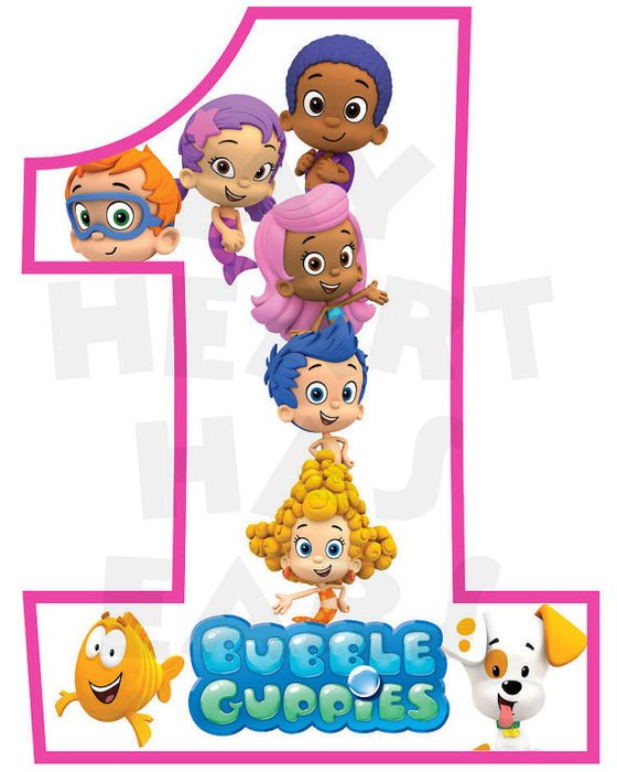 Diy Birthday Bubble Guppies Any Age Iron On Transfer Digital