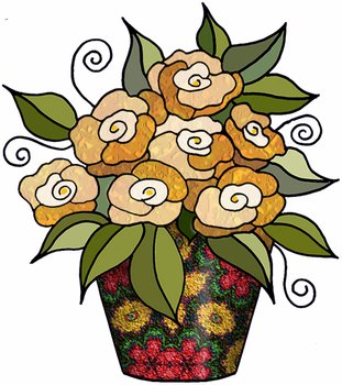 Artbyjean Paper Crafts Flower Set A17 Gold Lava