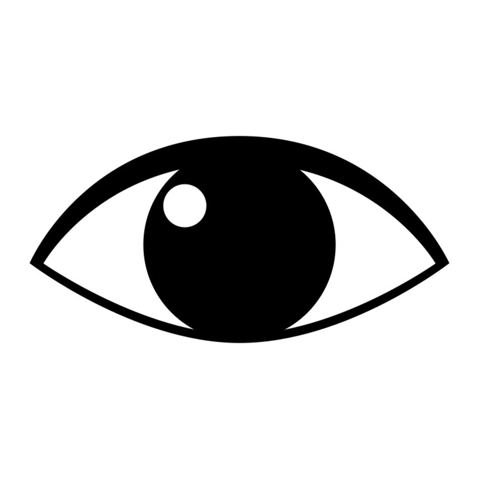 black eye on a white background