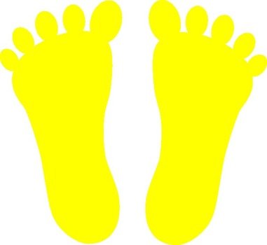 clipart of the yellow feet
