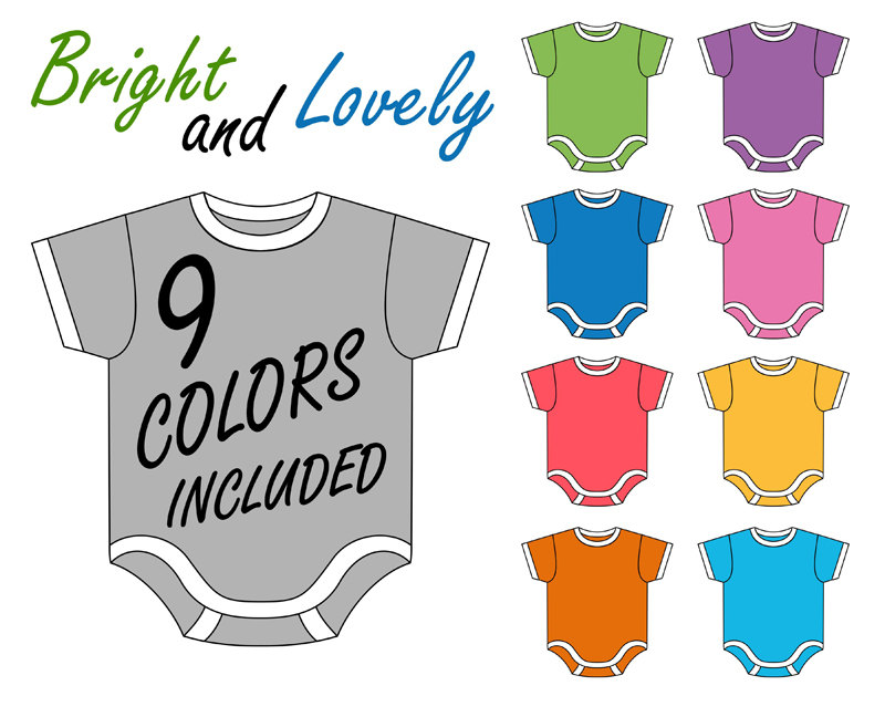 Clip art of the colorful baby clothes free image download