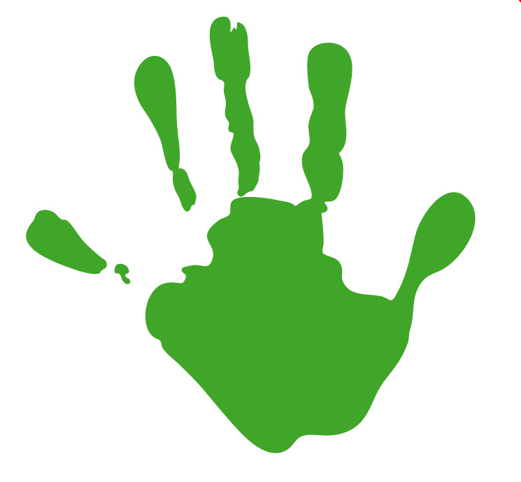 green hand print clip art