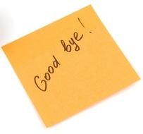 Clip Art of the goodbye note