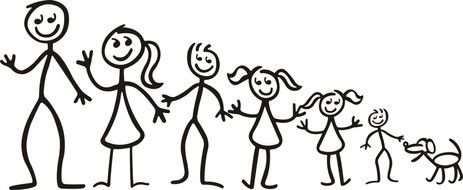 painted matchstick family