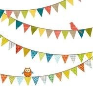 clipart of the colorful flag banner