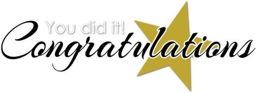 Image result for clipart for congratulations and well done