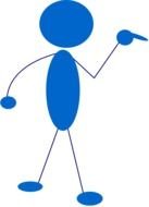 Clip art of blue stickman