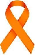 drawn orange ribbon on a black background