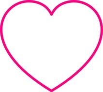 Gray Heart With Pink Outline At Clkercom Vector N2